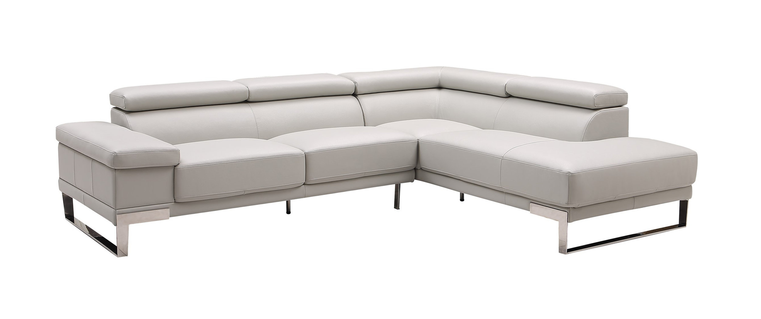 Baxter L-Shaped Leather Sectional with Chaise & Motion Headrest