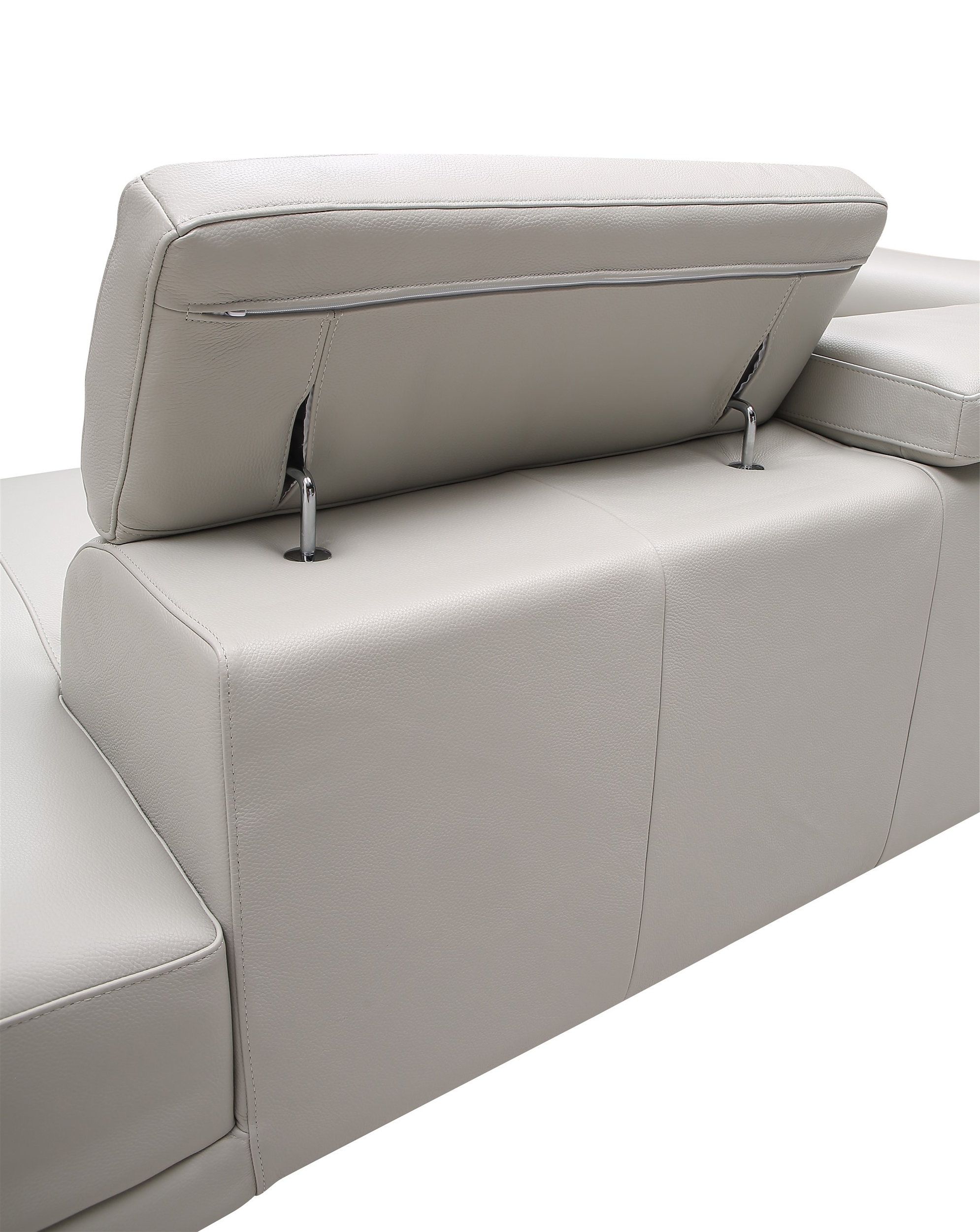 Baxter L-Shaped Leather Sectional with Chaise & Motion Headrest