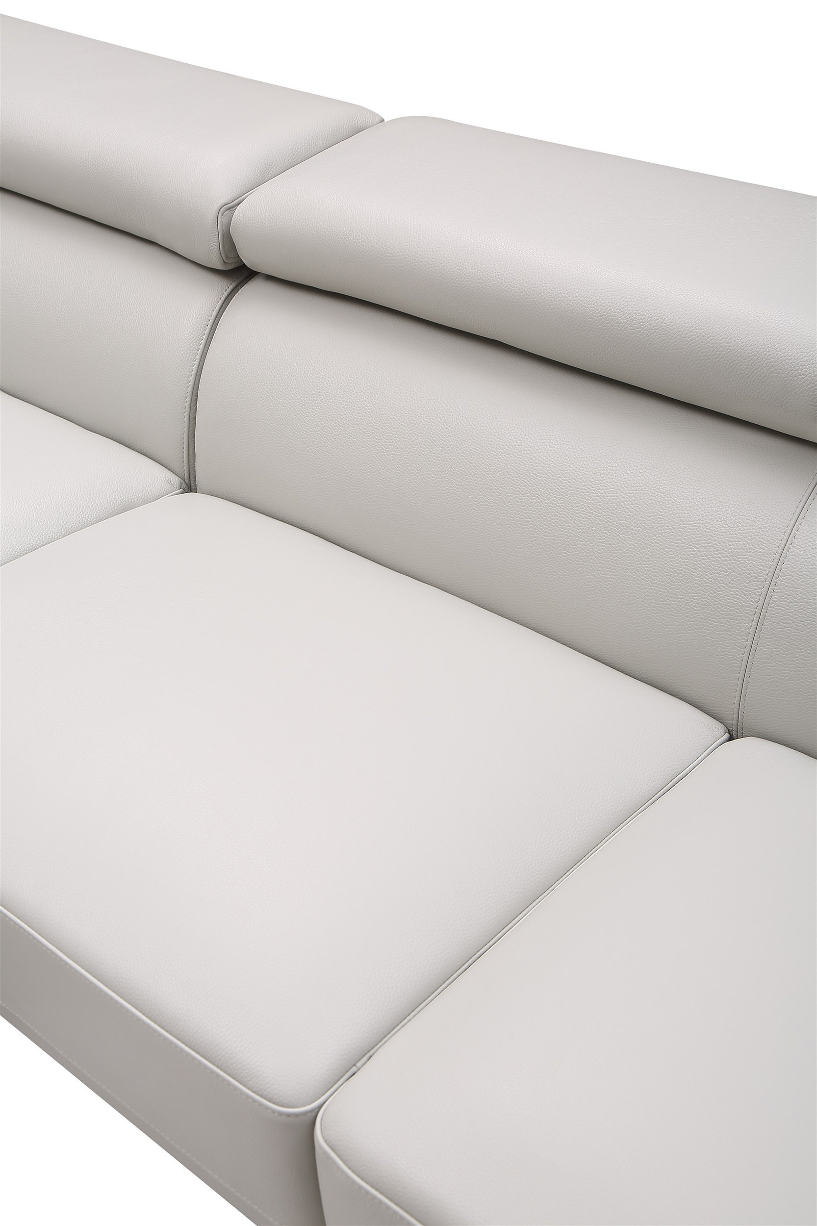 Baxter L-Shaped Leather Sectional with Left Chaise & Motion Headrest