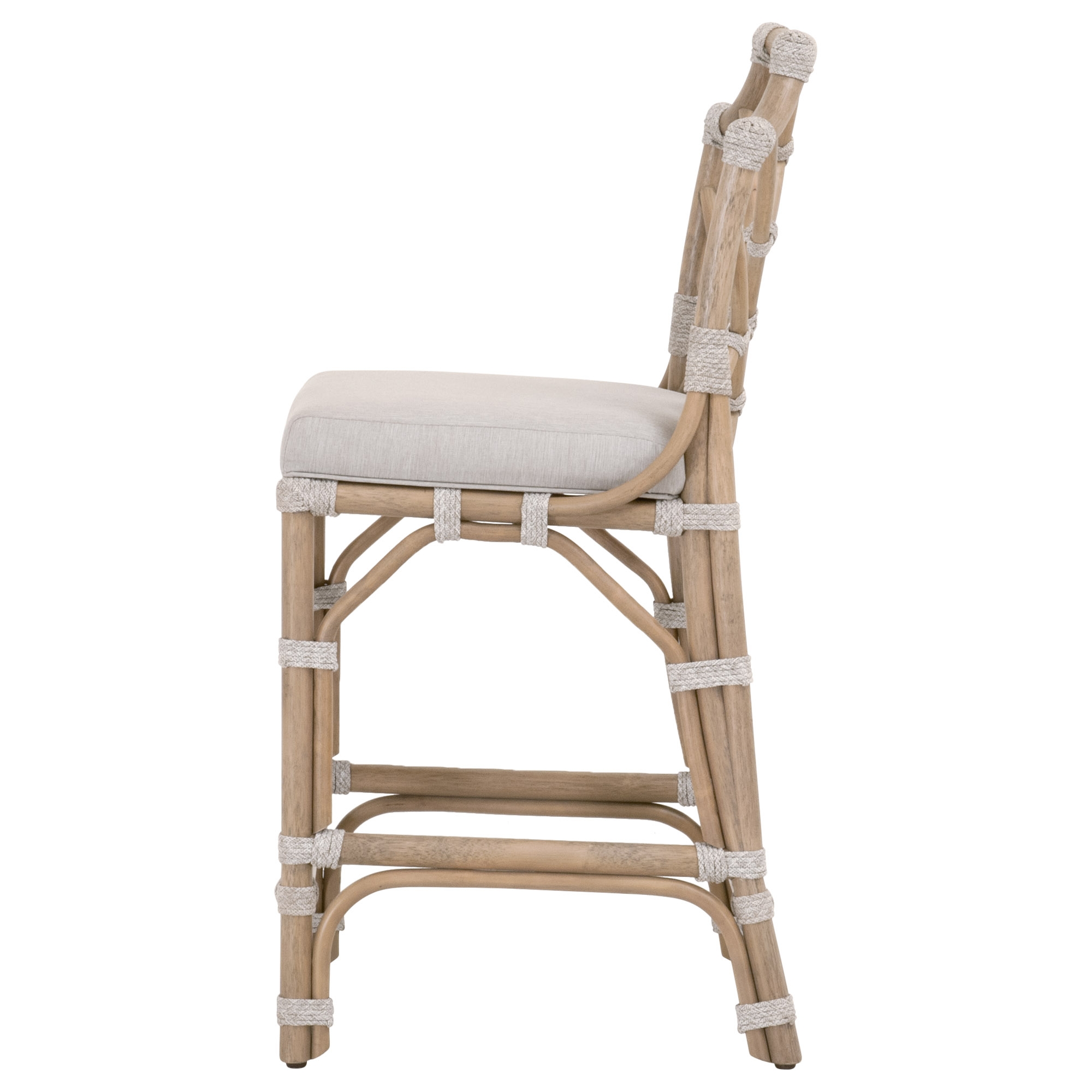 Bayview Rattan/Rope/Fabric Counter Stool