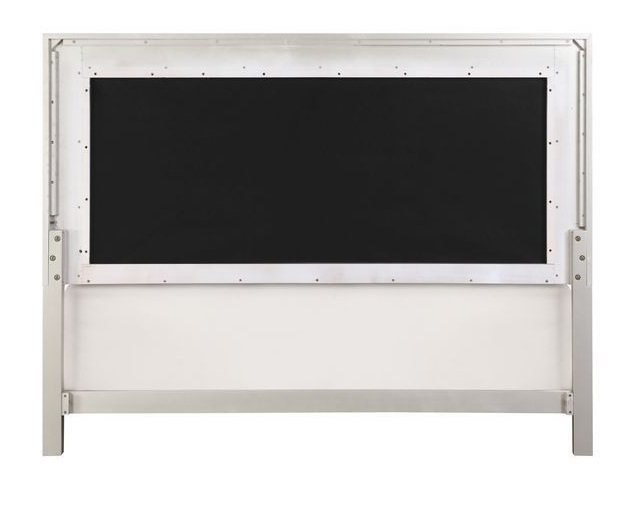 Sliverfluff PU/Wood Storage Panel Bed w/LED Light