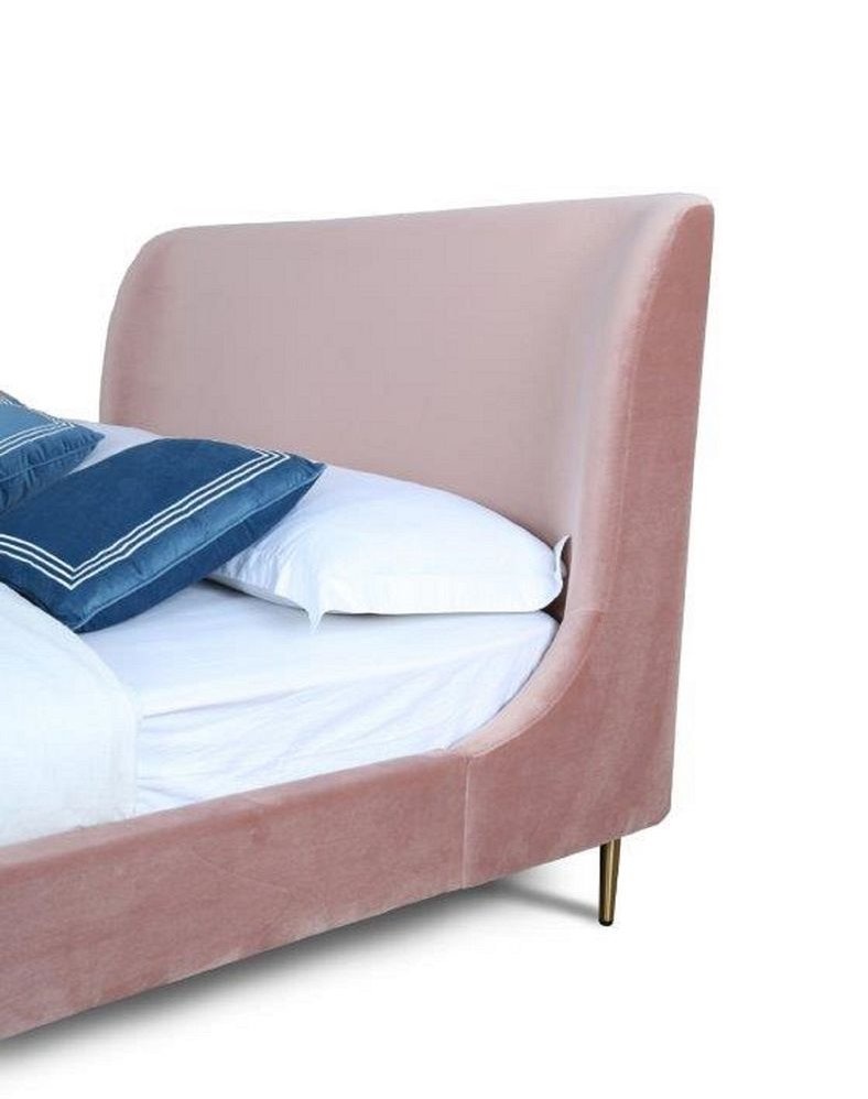Heather Velvet Platform Full Size Bed