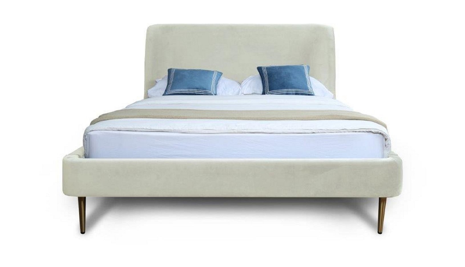 Heather Velvet Platform Full Size Bed