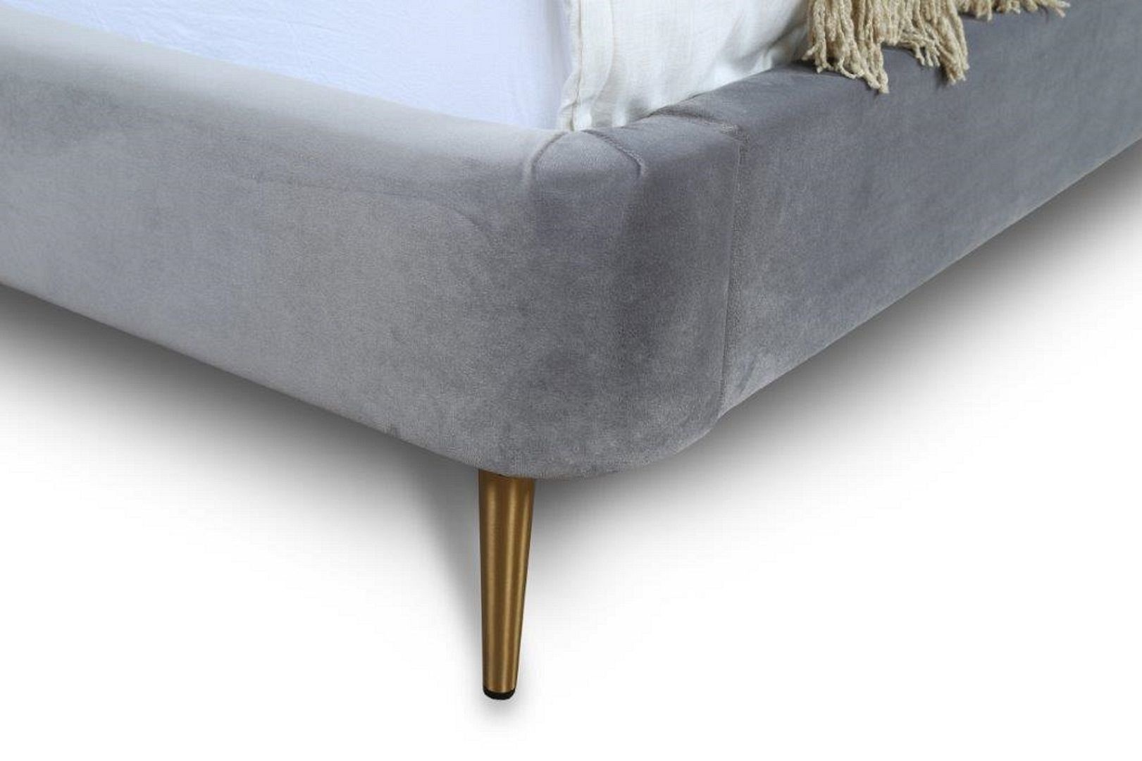Heather Velvet Platform Full Size Bed