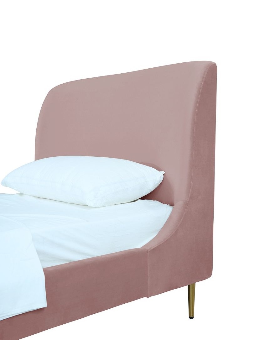 Heather Velvet Platform Twin Size Bed