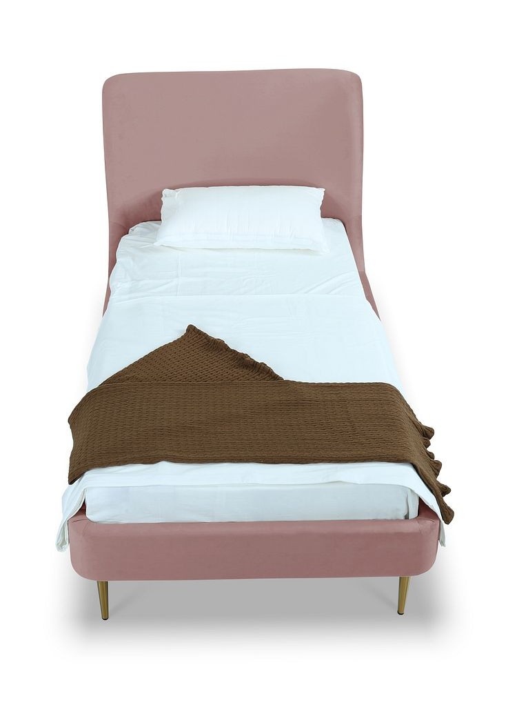Heather Velvet Platform Twin Size Bed