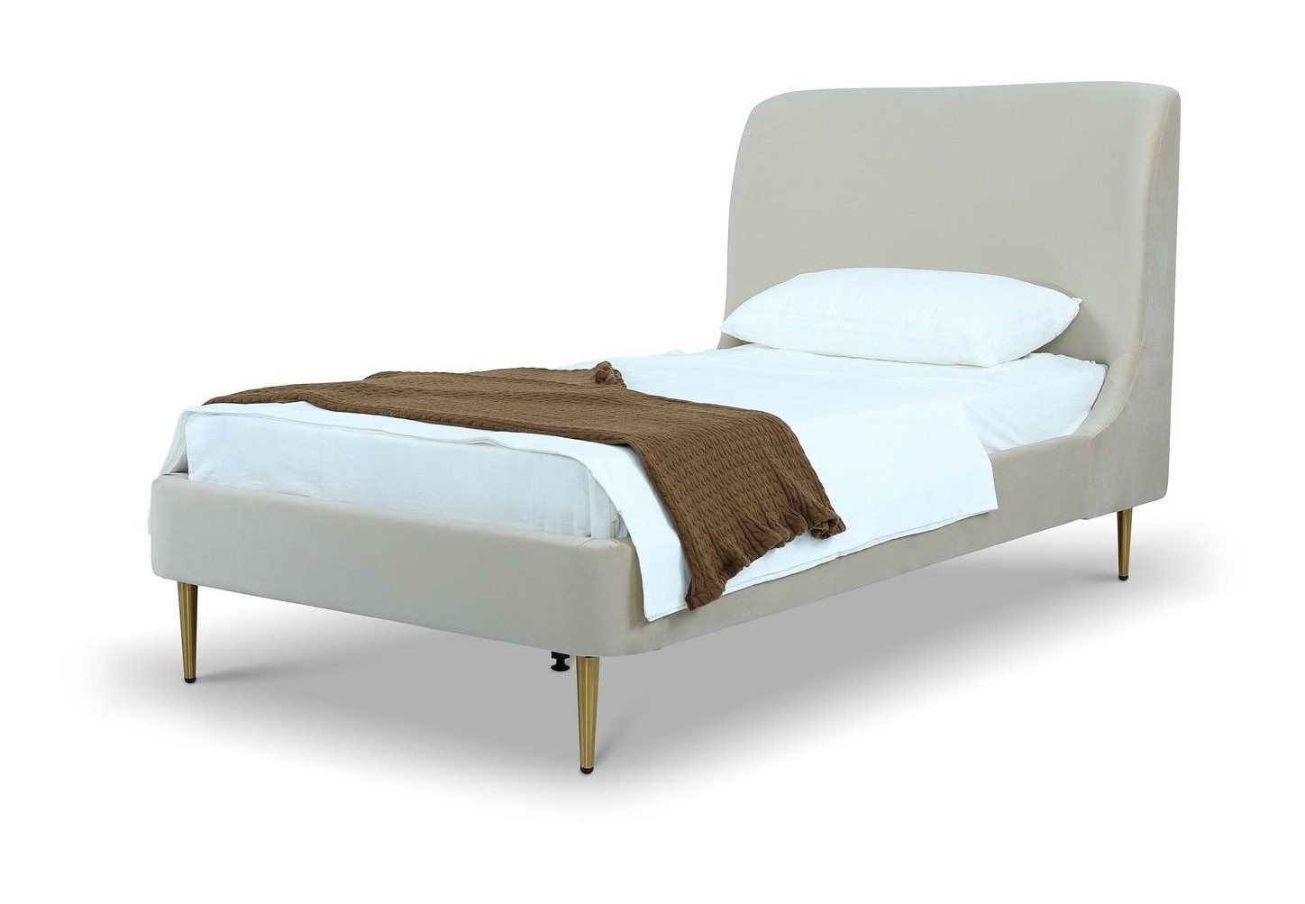 Heather Velvet Platform Bed