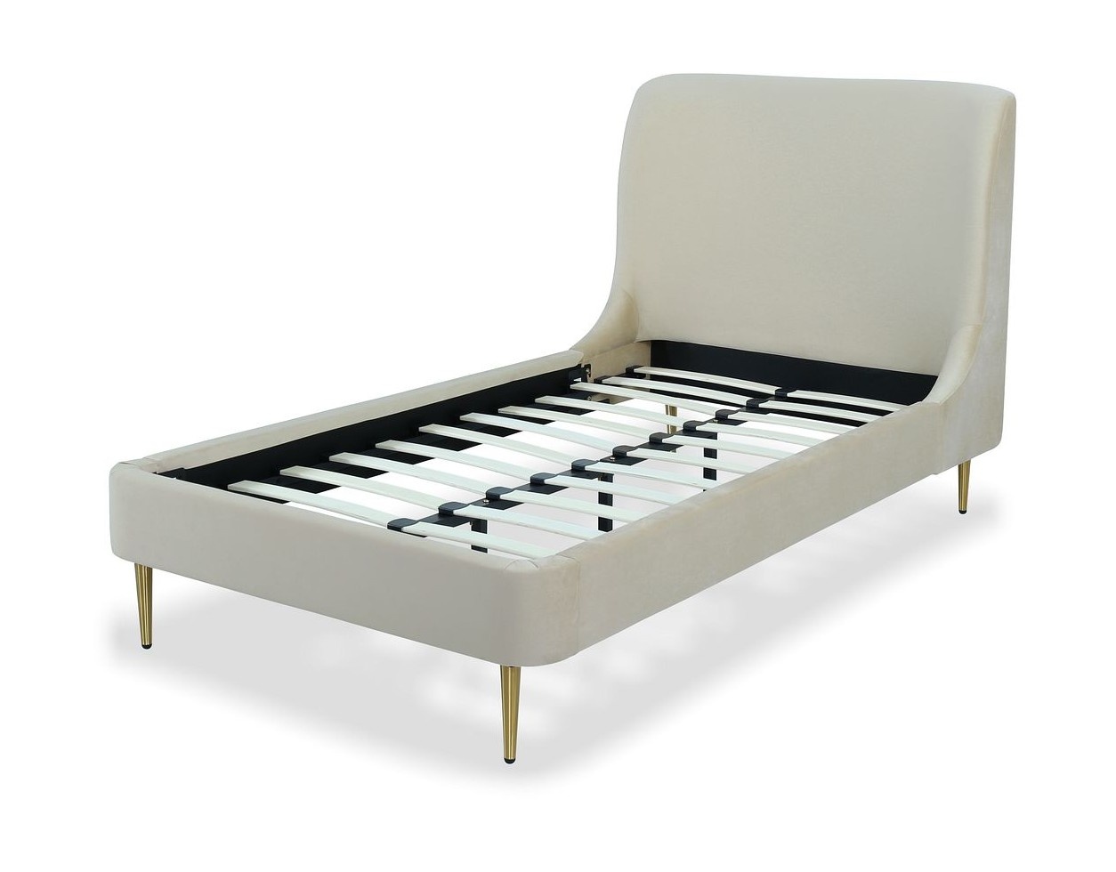 Heather Velvet Platform Bed