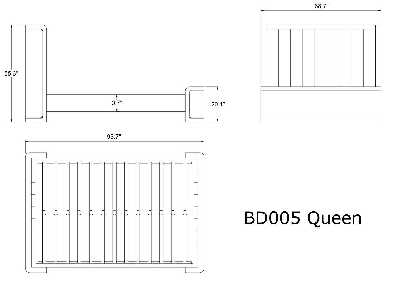 Kingdom Faux Leather Queen Size Bed