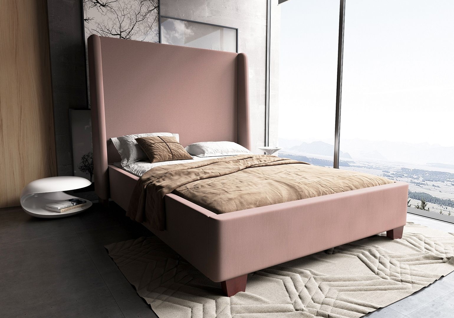 Parlay Velvet Queen Size Bed