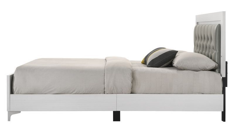 Casilda PU/Wood Panel Bed w/LED Light