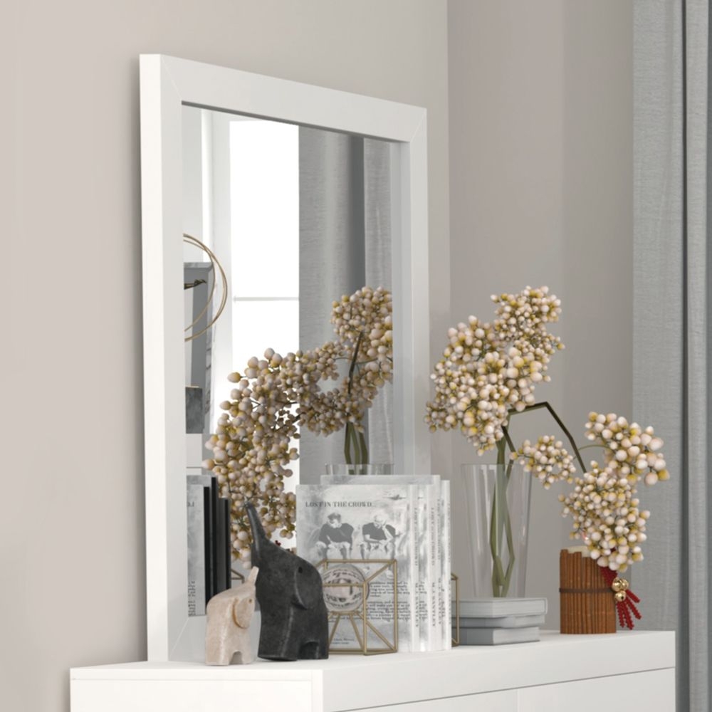 Casilda Wood Square Mirror