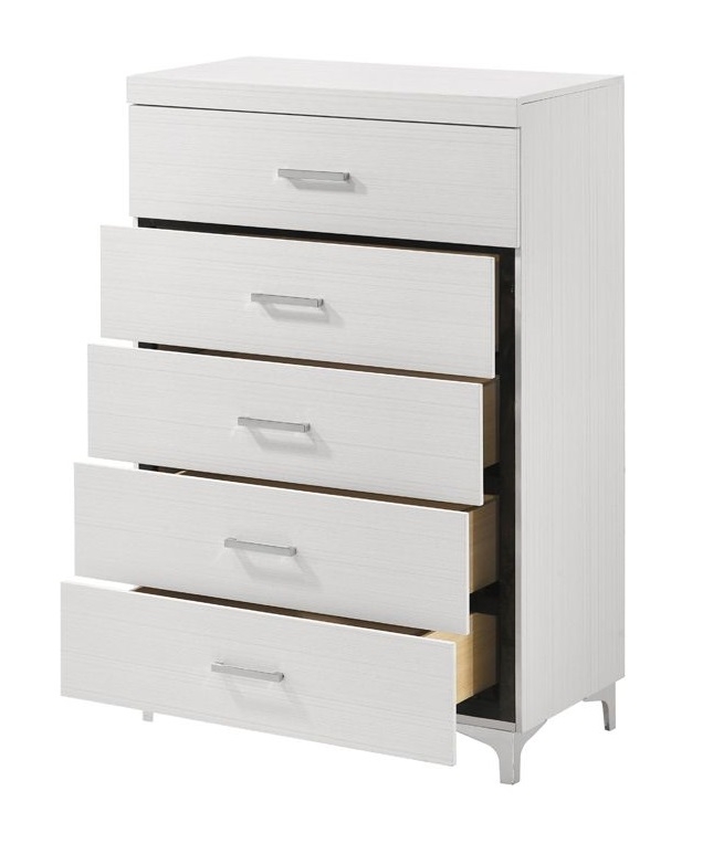 Francesca White 5-drawer Chest