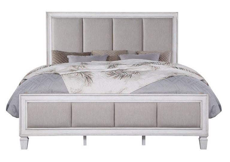 Katia Fabric/Wood Panel Bed, Eastern King Size