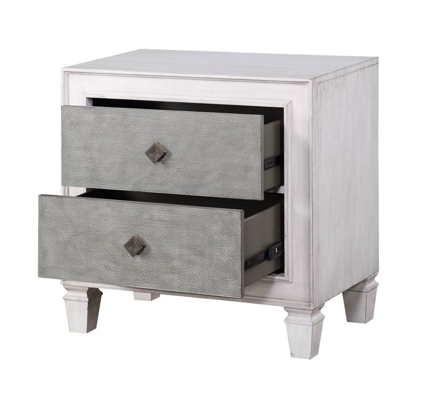 Katia Wood Nightstand w/2 Drawers