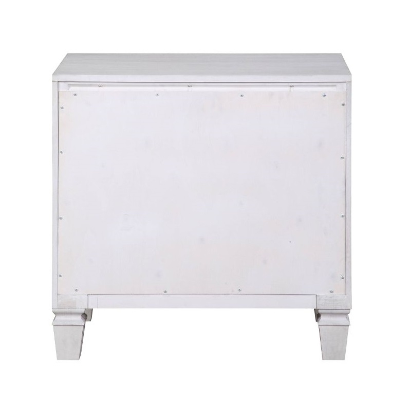 Rustic Grey and Weathered White 2-drawer Nightstand
