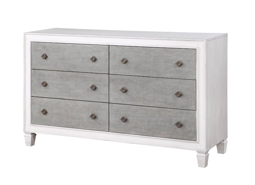 Katia Dresser, Rustic Gray and White Finish