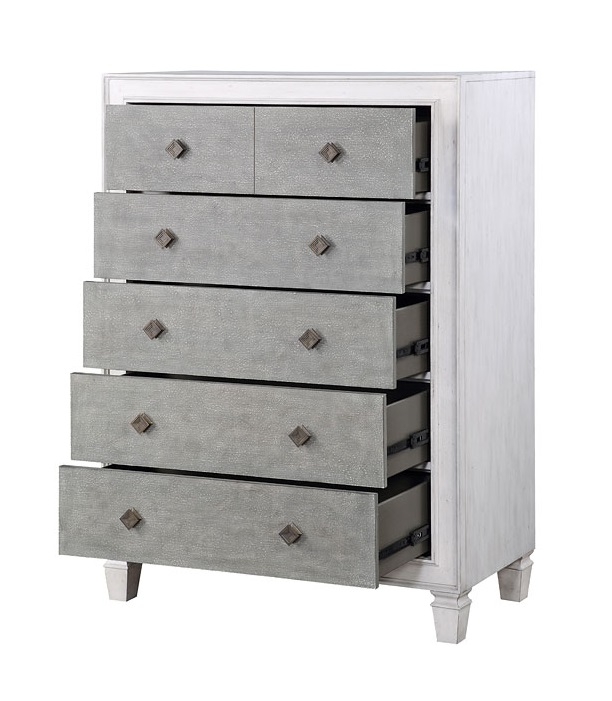 6-Drawer Chest, Solid Wood Chest of Drawers,
