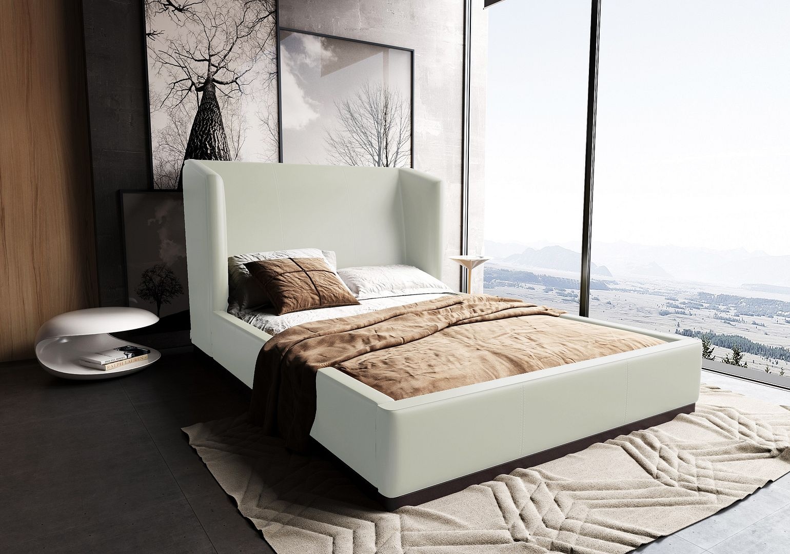 Lenyx PU Queen Size Bed