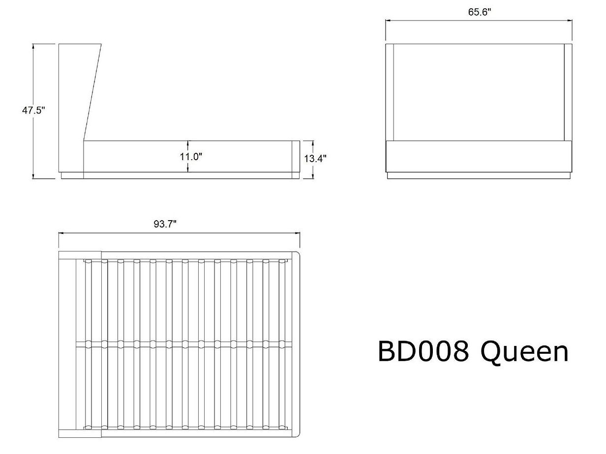 Lenyx PU Queen Size Bed