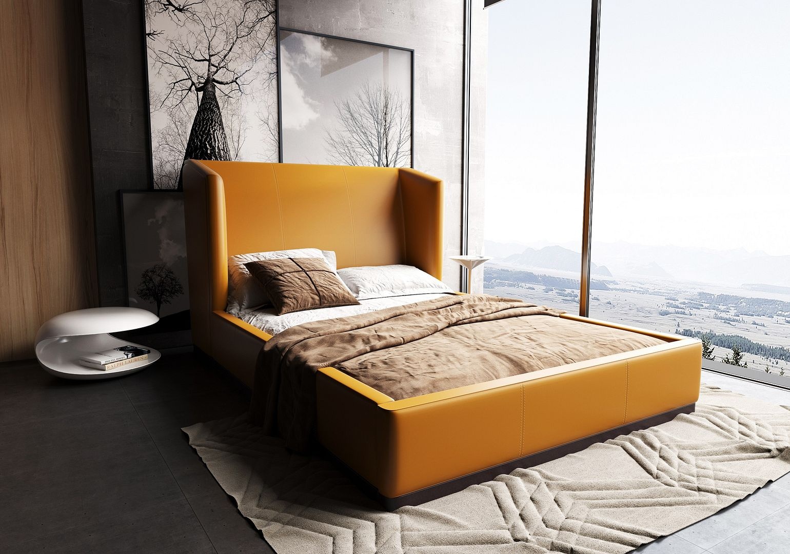 Lenyx PU Queen Size Bed