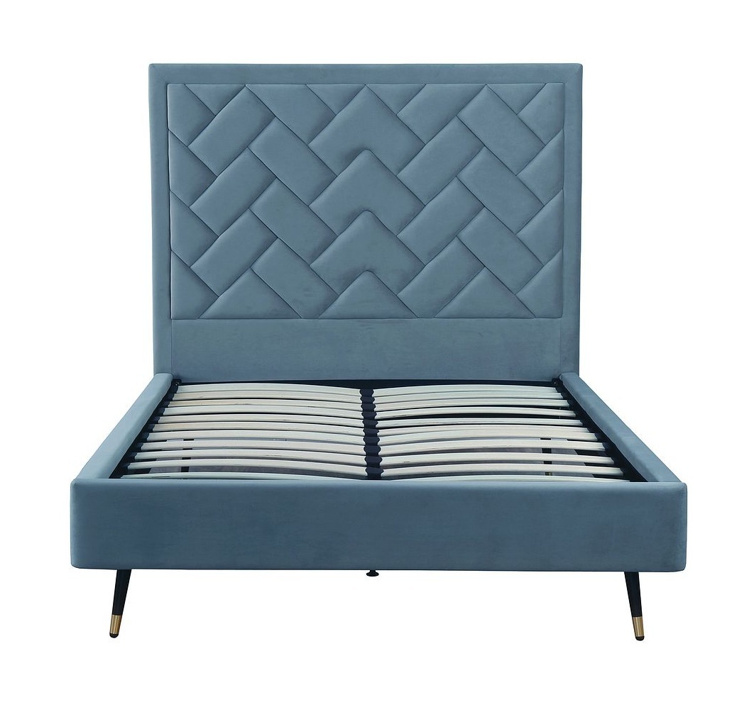 Crosby Velvet Platform Full Size Bed
