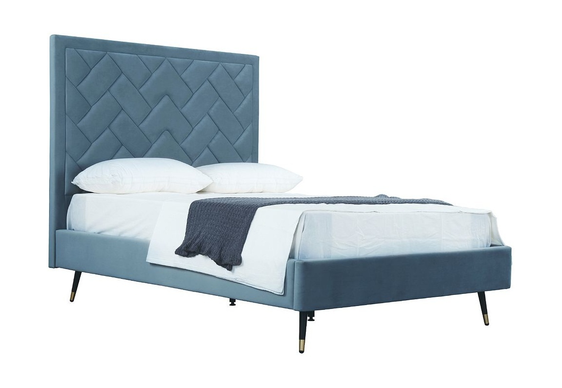 Crosby Velvet Platform Full Size Bed