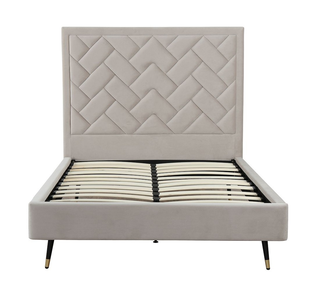 Crosby Velvet Platform Full Size Bed