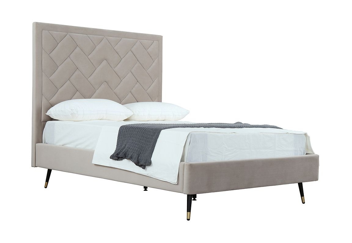 Crosby Velvet Platform Full Size Bed