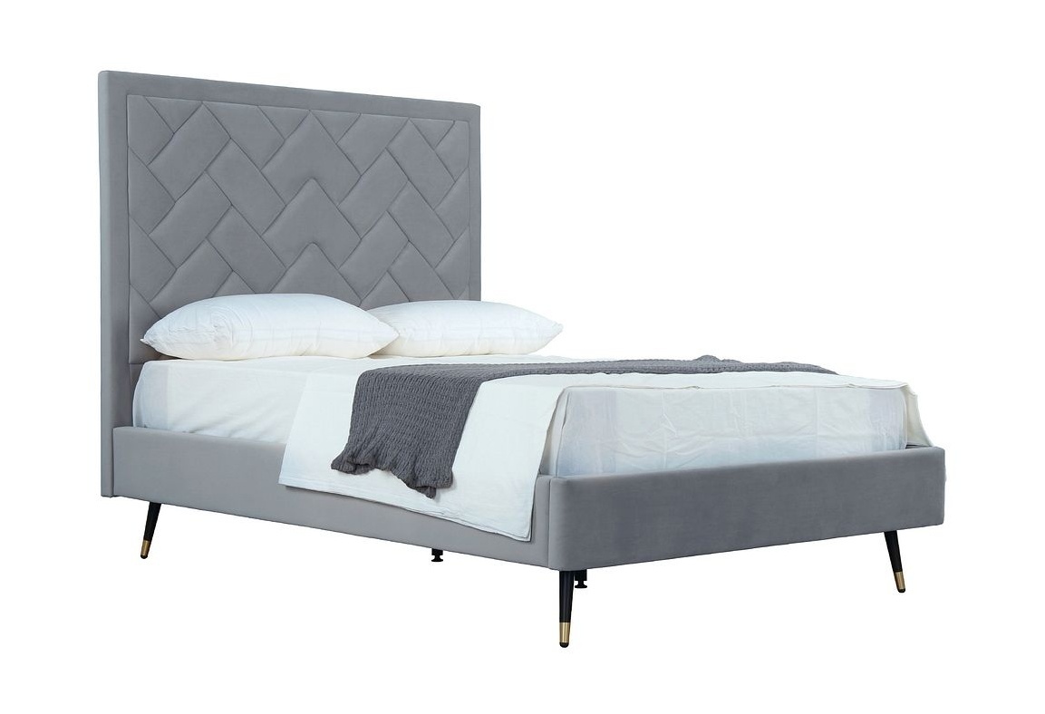 Crosby Velvet Platform Full Size Bed