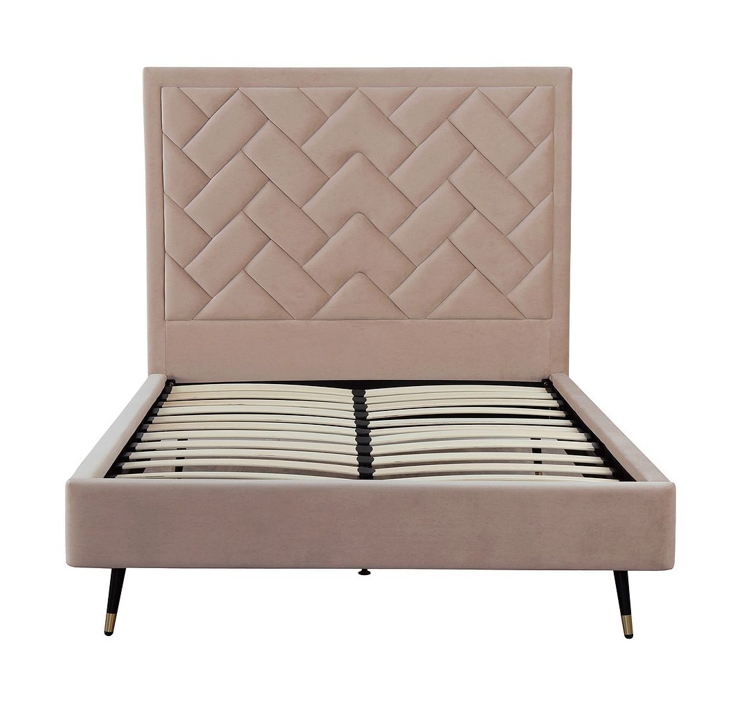 Crosby Velvet Platform Full Size Bed