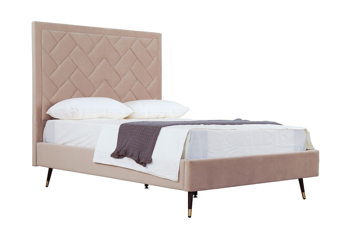 Crosby Velvet Platform Full Size Bed