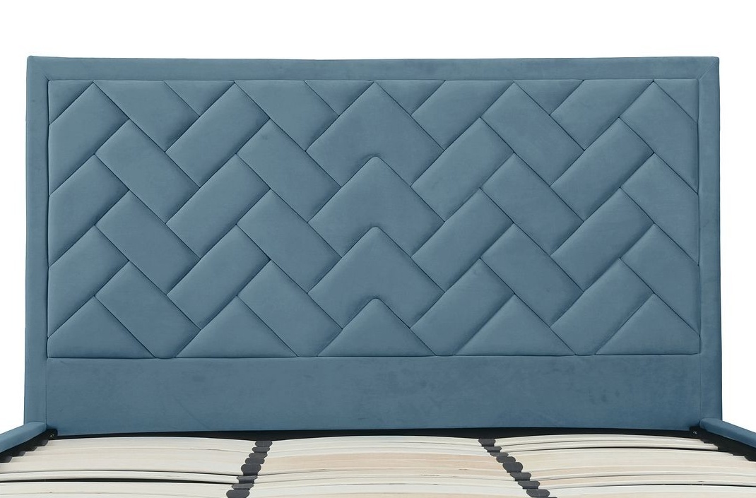 Crosby Velvet Platform King Size Bed