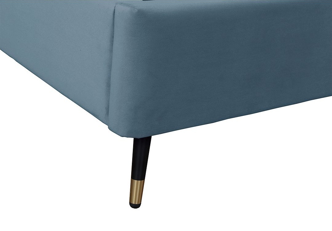 Crosby Velvet Platform King Size Bed