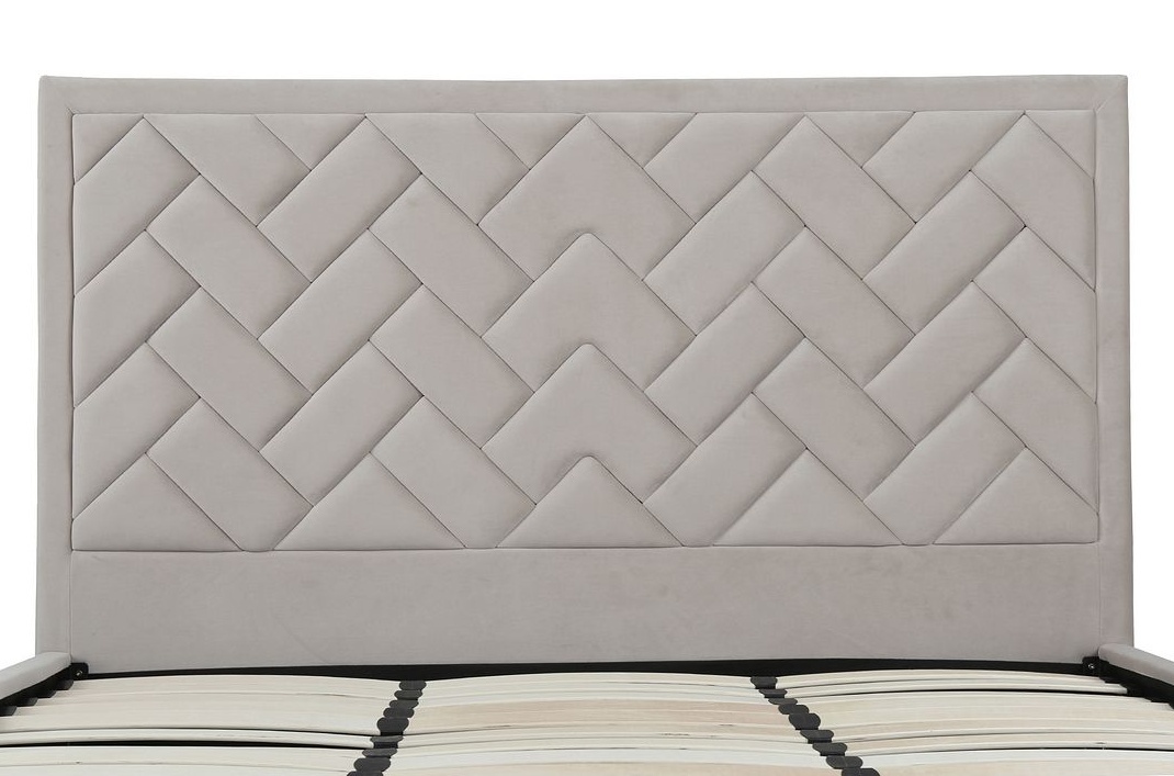 Crosby Velvet Platform King Size Bed