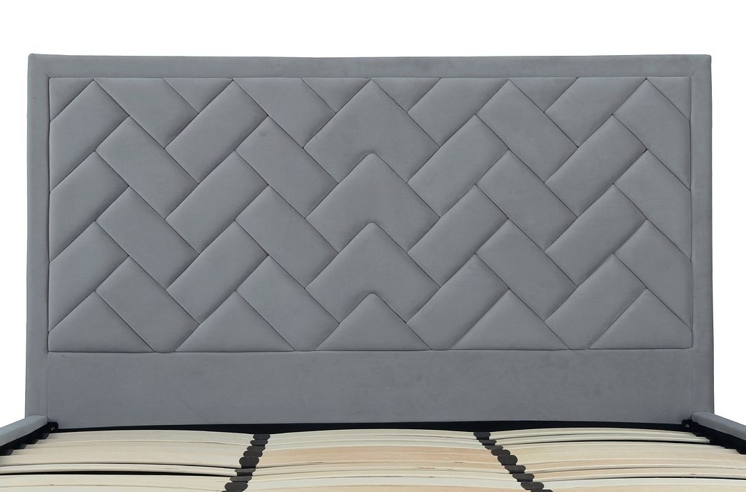 Crosby Velvet Platform King Size Bed
