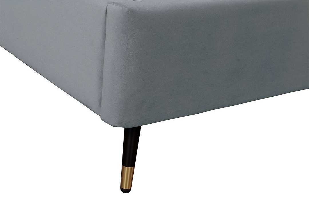 Crosby Velvet Platform King Size Bed