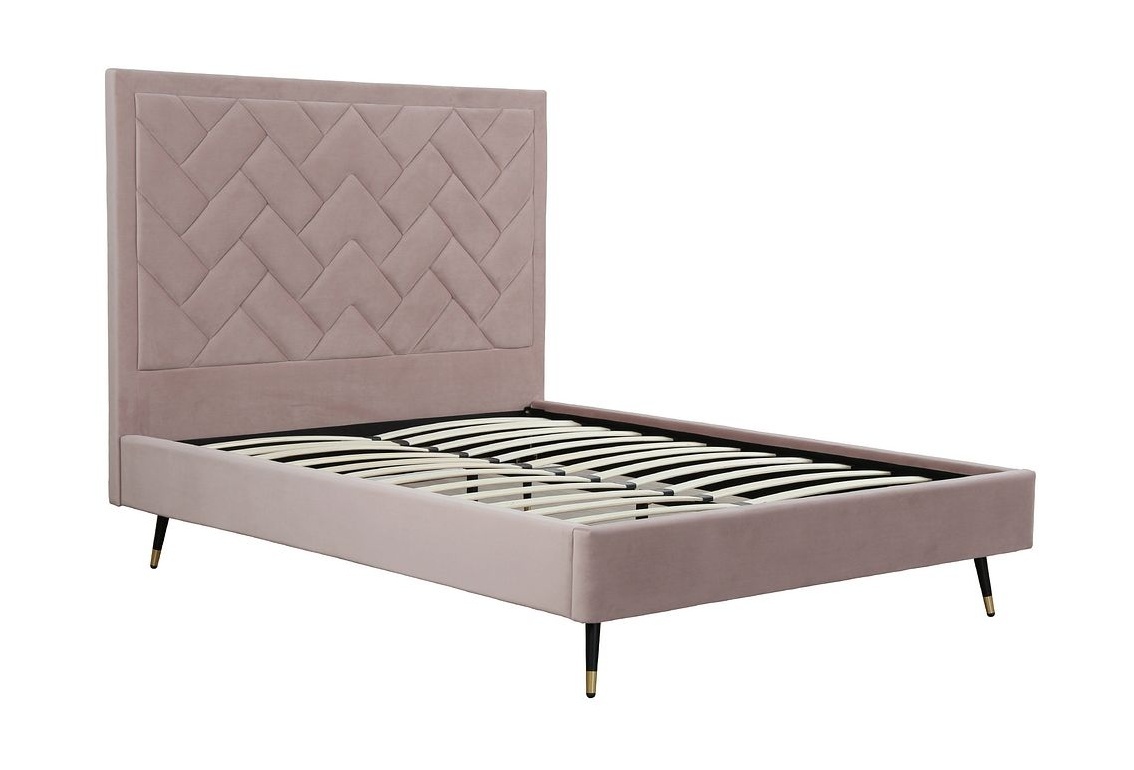 Crosby Velvet Platform Queen Size Bed