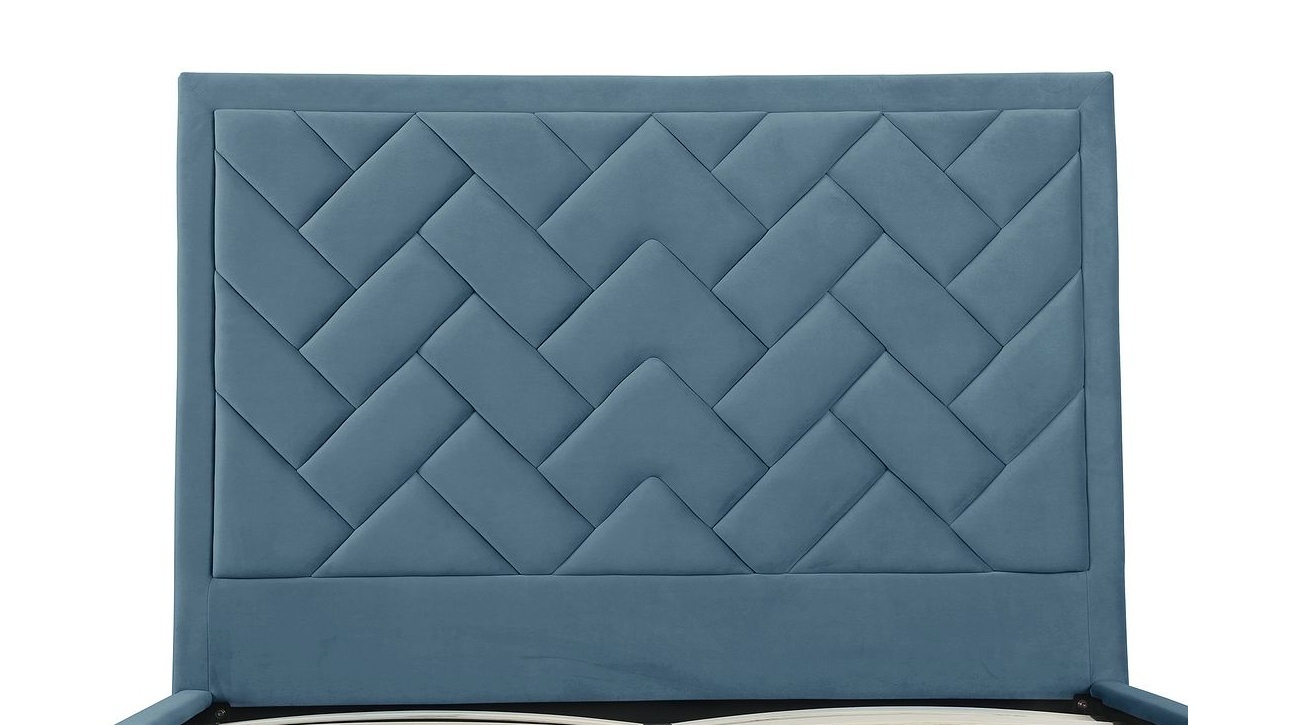 Crosby Velvet Platform Queen Size Bed