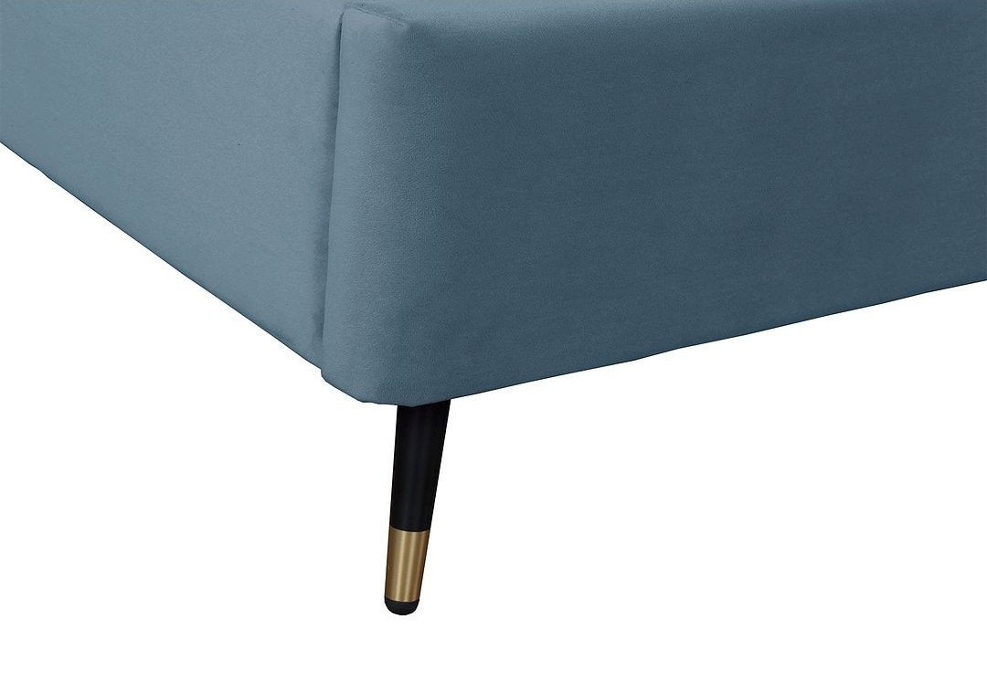 Crosby Velvet Platform Queen Size Bed