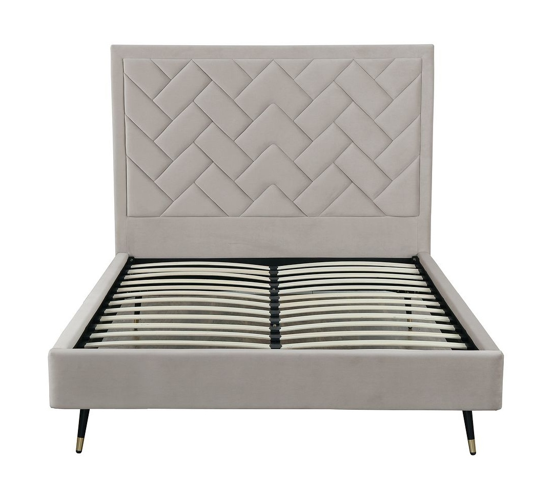 Crosby Velvet Platform Queen Size Bed