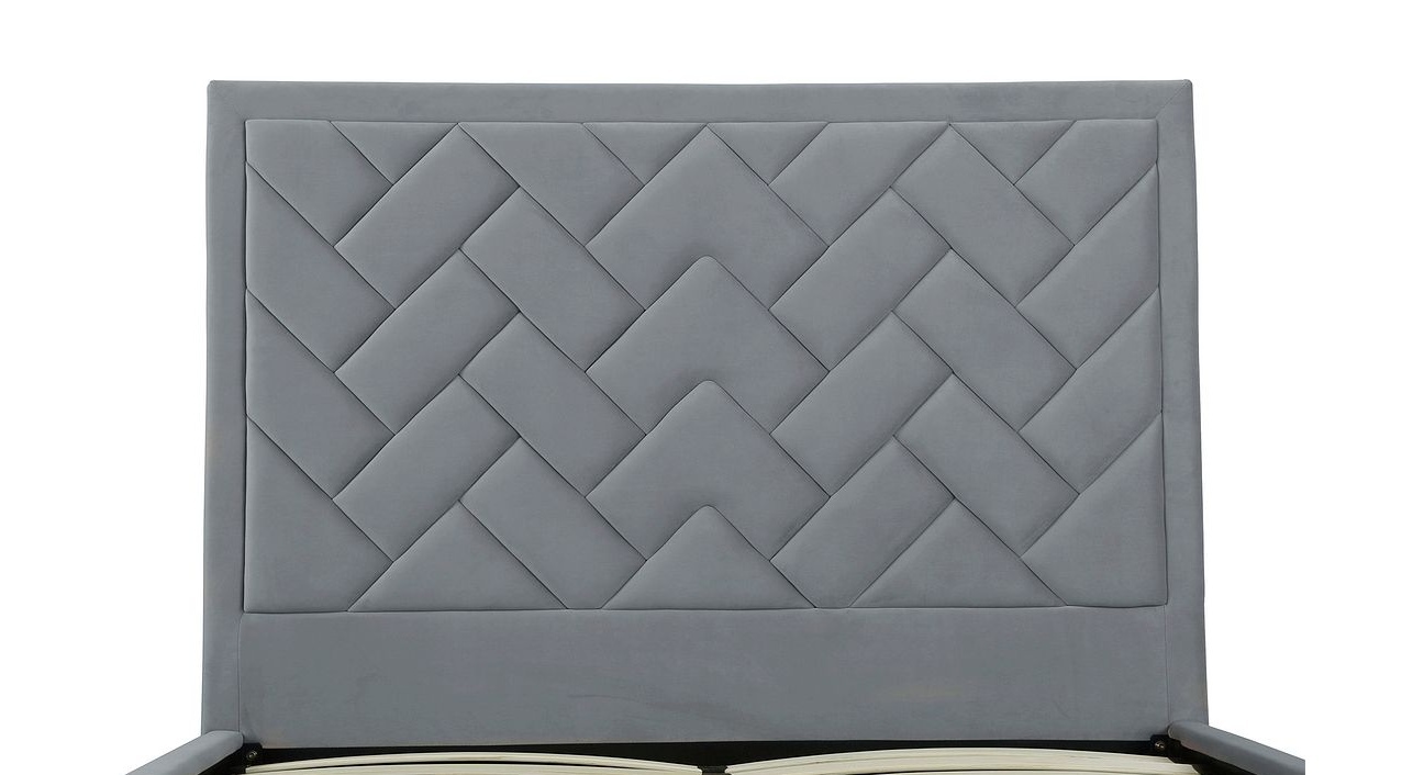 Crosby Velvet Platform Queen Size Bed