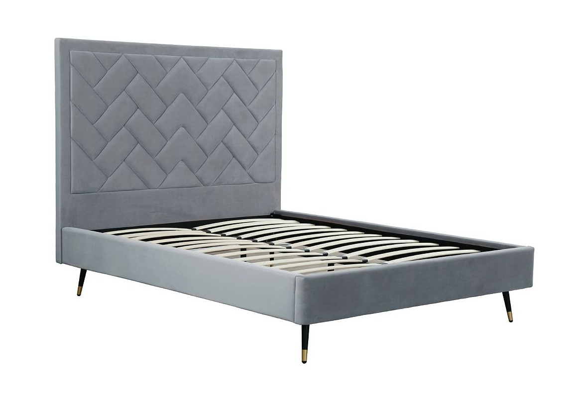 Crosby Velvet Platform Queen Size Bed