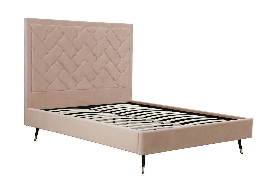 Crosby Velvet Platform Queen Size Bed