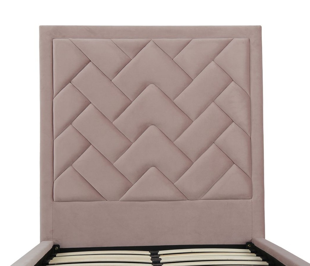 Crosby Velvet Platform Twin Size Bed