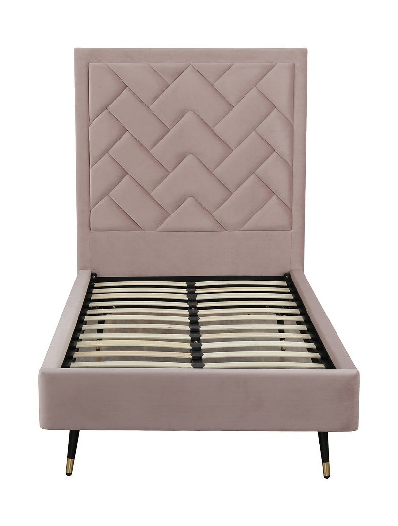 Crosby Velvet Platform Twin Size Bed