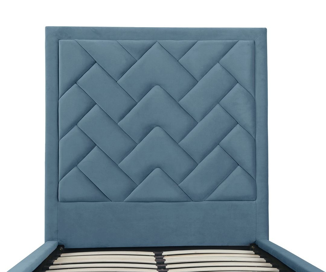 Crosby Velvet Platform Twin Size Bed