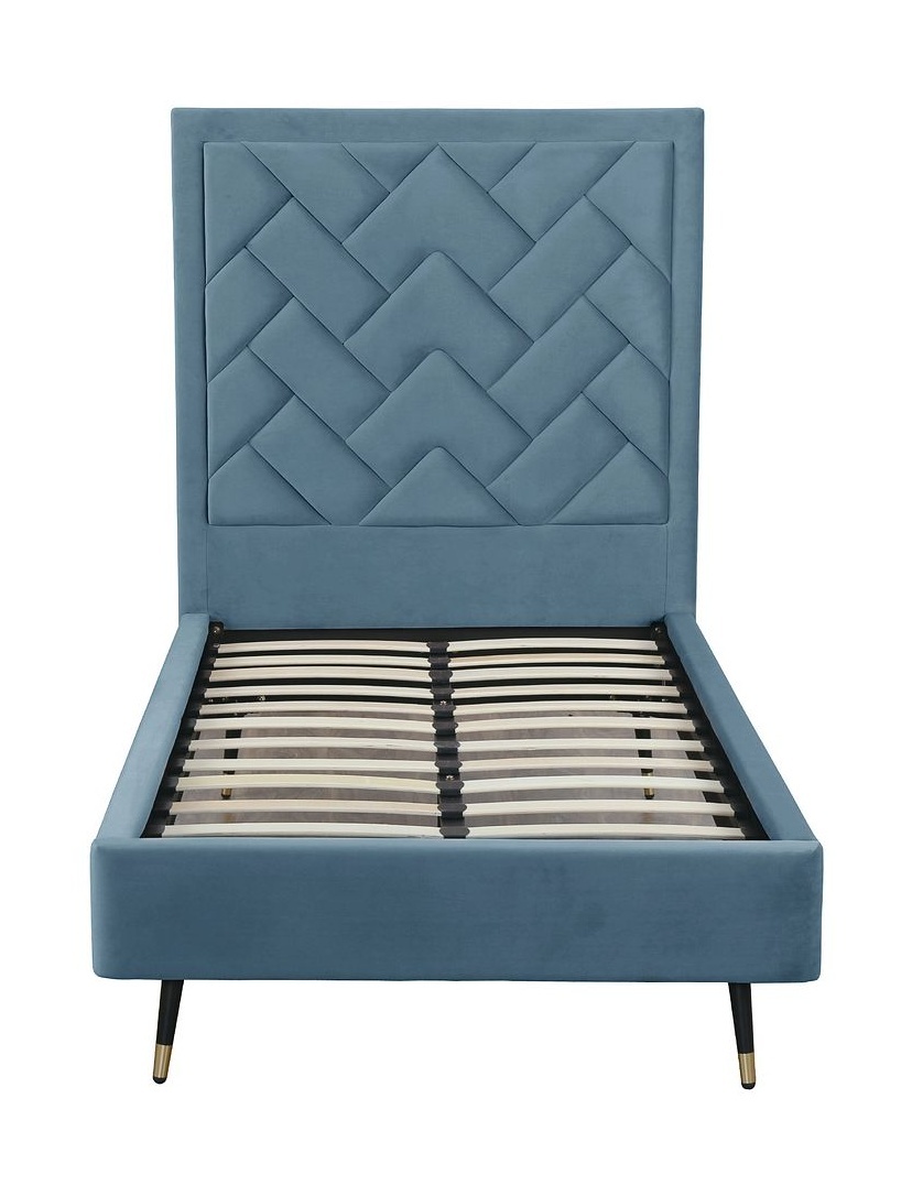 Crosby Velvet Platform Twin Size Bed