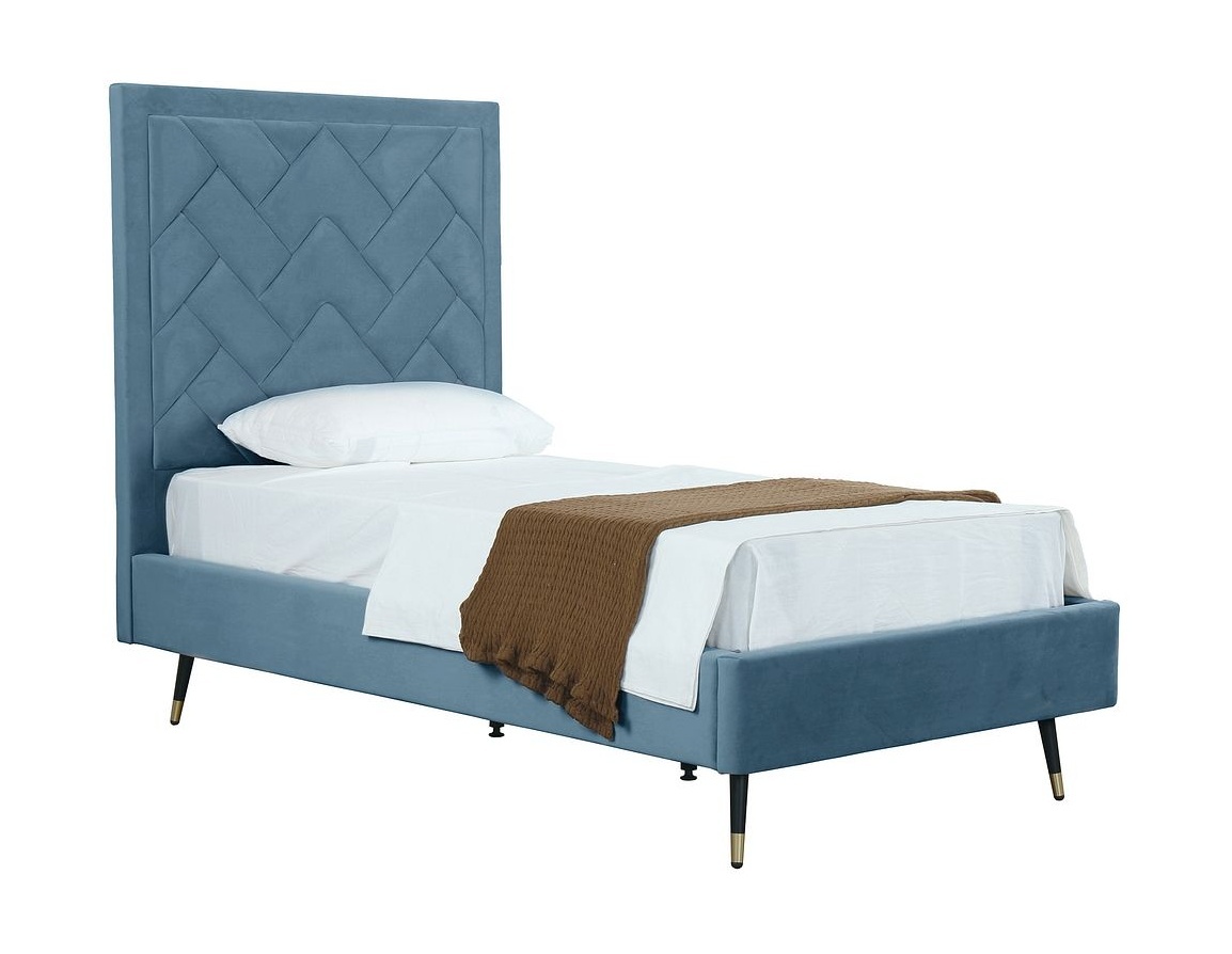 Crosby Velvet Platform Twin Size Bed