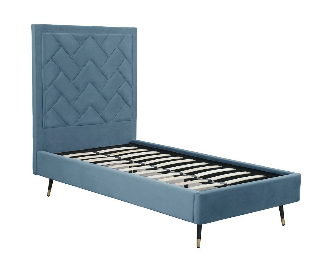 Crosby Velvet Platform Twin Size Bed